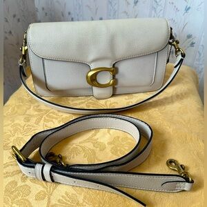 Coach Cream and Gold Shoulder Bag